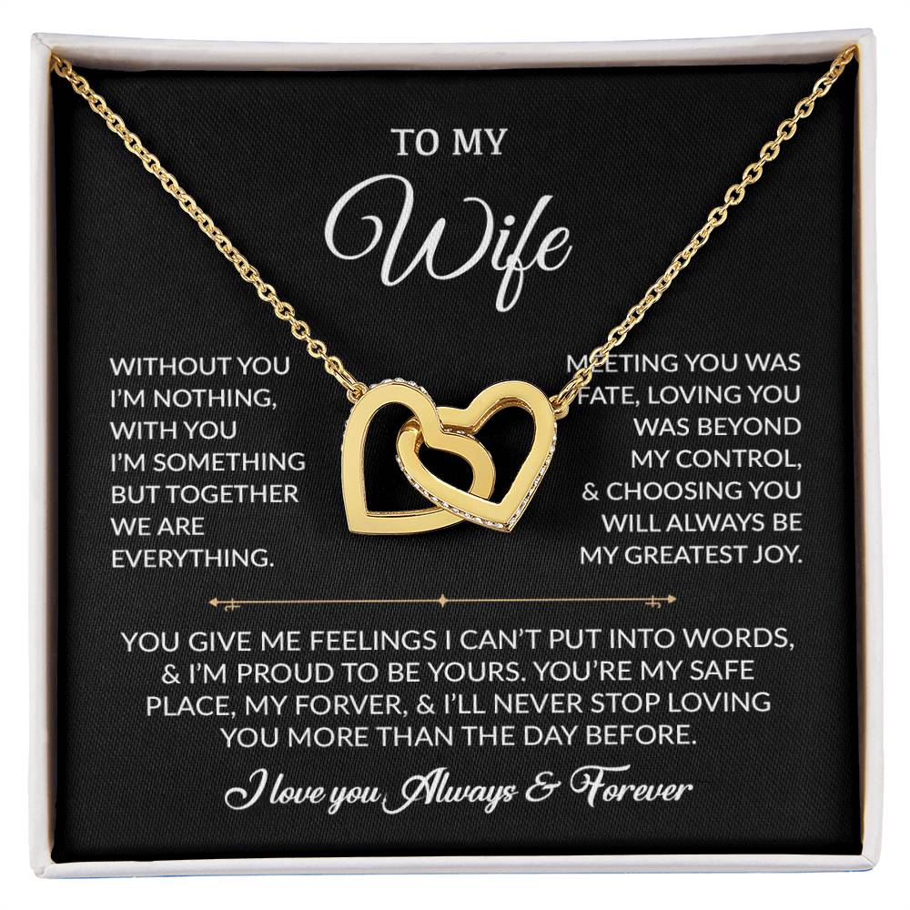 To My Wife Necklace, Gift For Wife, Anniversary Gift For Wife, Necklace For Wife 29_7_Black