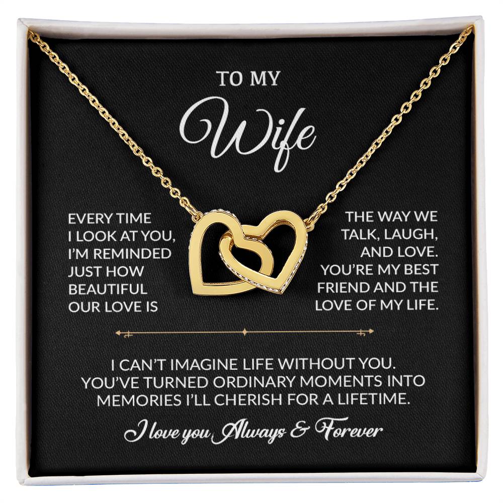 To My Wife Necklace, Gift For Wife, Anniversary Gift For Wife, Necklace For Wife 13_8_Black