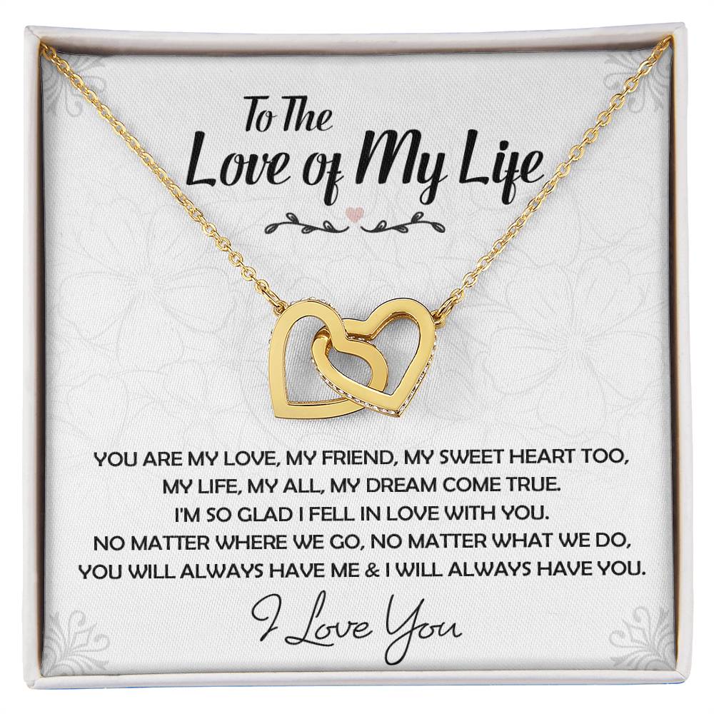 To The Love Of My Life Necklace, Future Wife, Girlfriend, Wife Gift