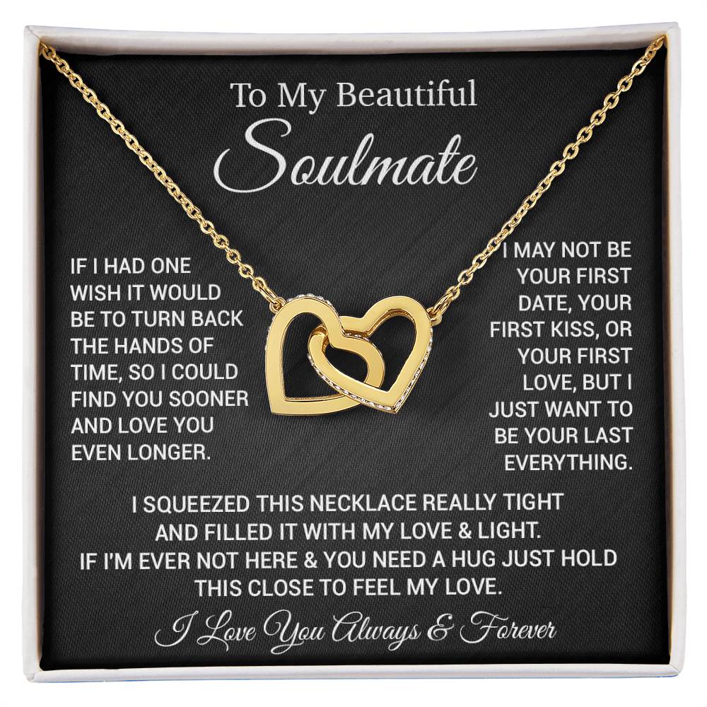 To My Soulmate Necklace, Gift For Soulmate, Anniversary Gift, Christmas Gift 24_2_Black
