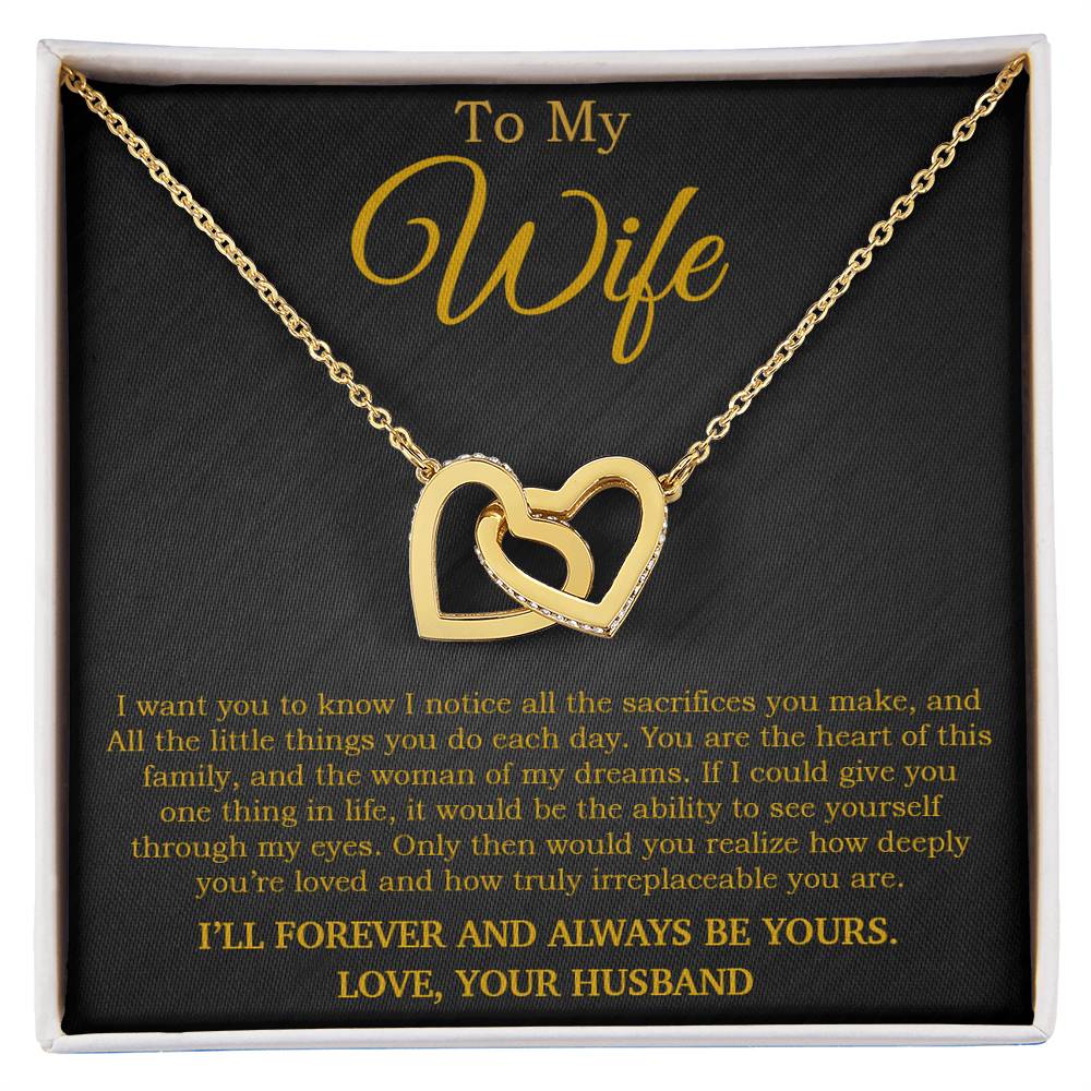 To My Wife Necklace, Mother's Day Gift from Husband, Wife Birthday Gift 29_5_Gold
