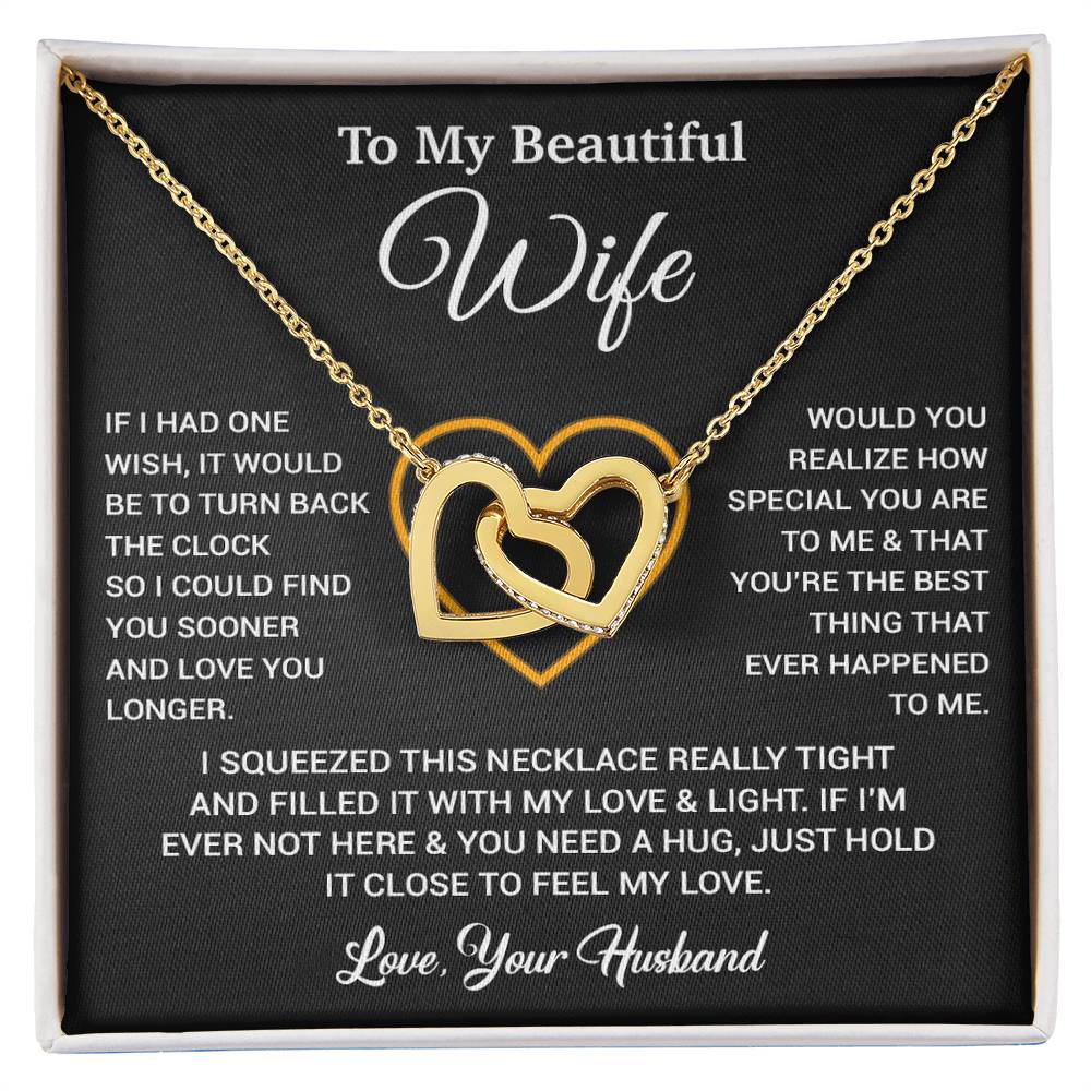 To My Wife Necklace, Gift For Wife, Anniversary Gift For Wife, Necklace For Wife 28_5_Black
