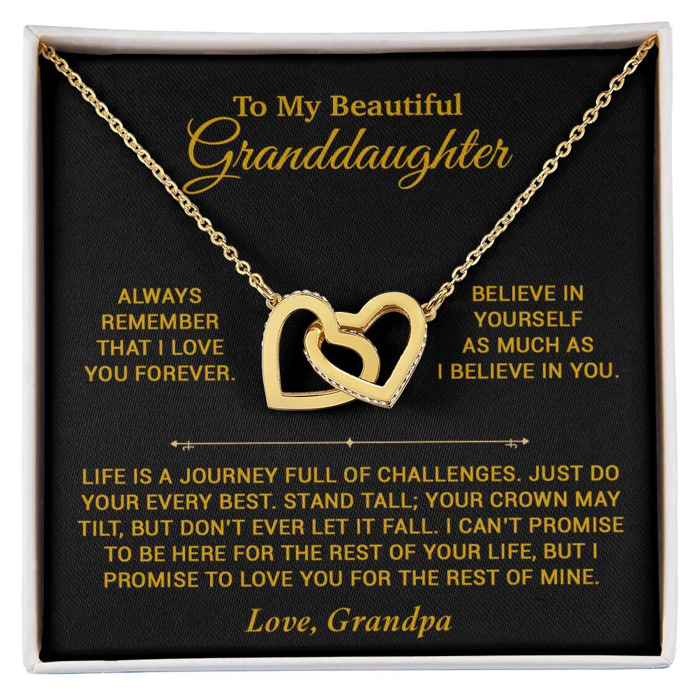 To My Granddaughter Necklace, Birthday Gift For Granddaughter, Birthday Gifts 7_6_Gold