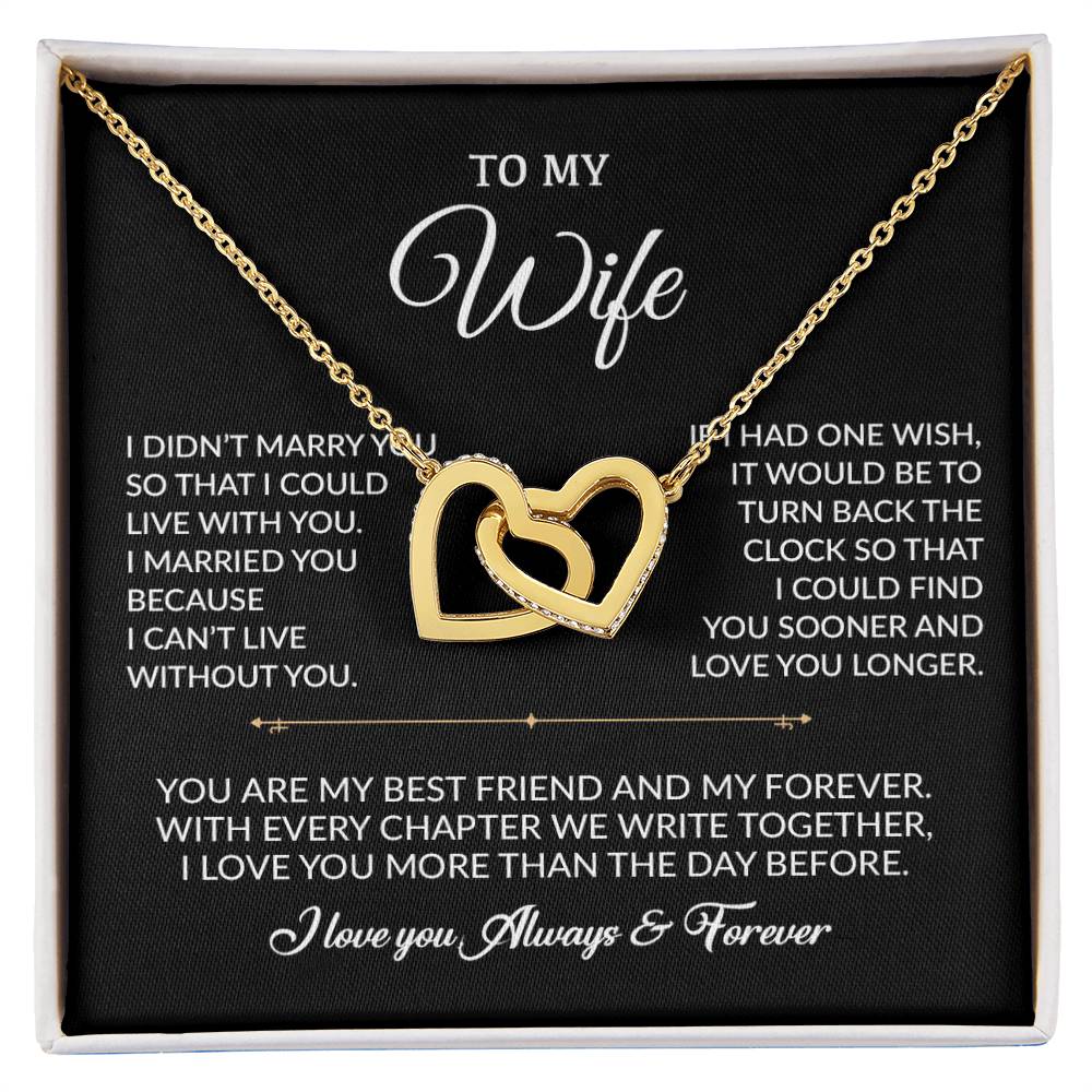 To My Wife Necklace, Gift For Wife, Anniversary Gift For Wife, Necklace For Wife 4_8_Black
