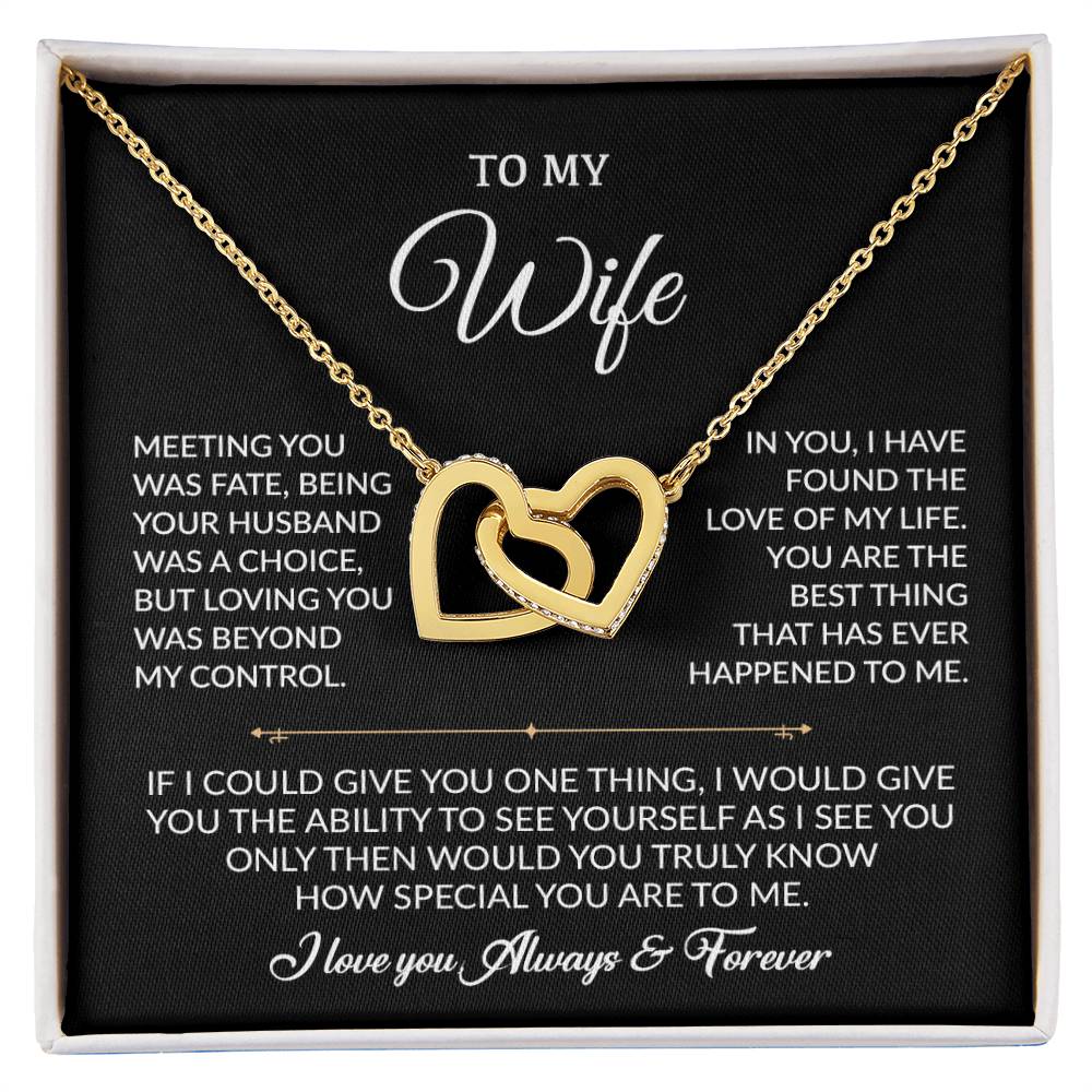 To My Wife Necklace, Gift For Wife, Anniversary Gift For Wife, Necklace For Wife 25_8_Black
