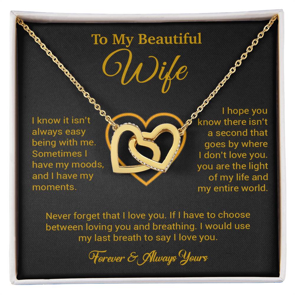 To My Wife Necklace, Gift For Wife, Anniversary Gift For Wife, Necklace For Wife 25_5_Gold