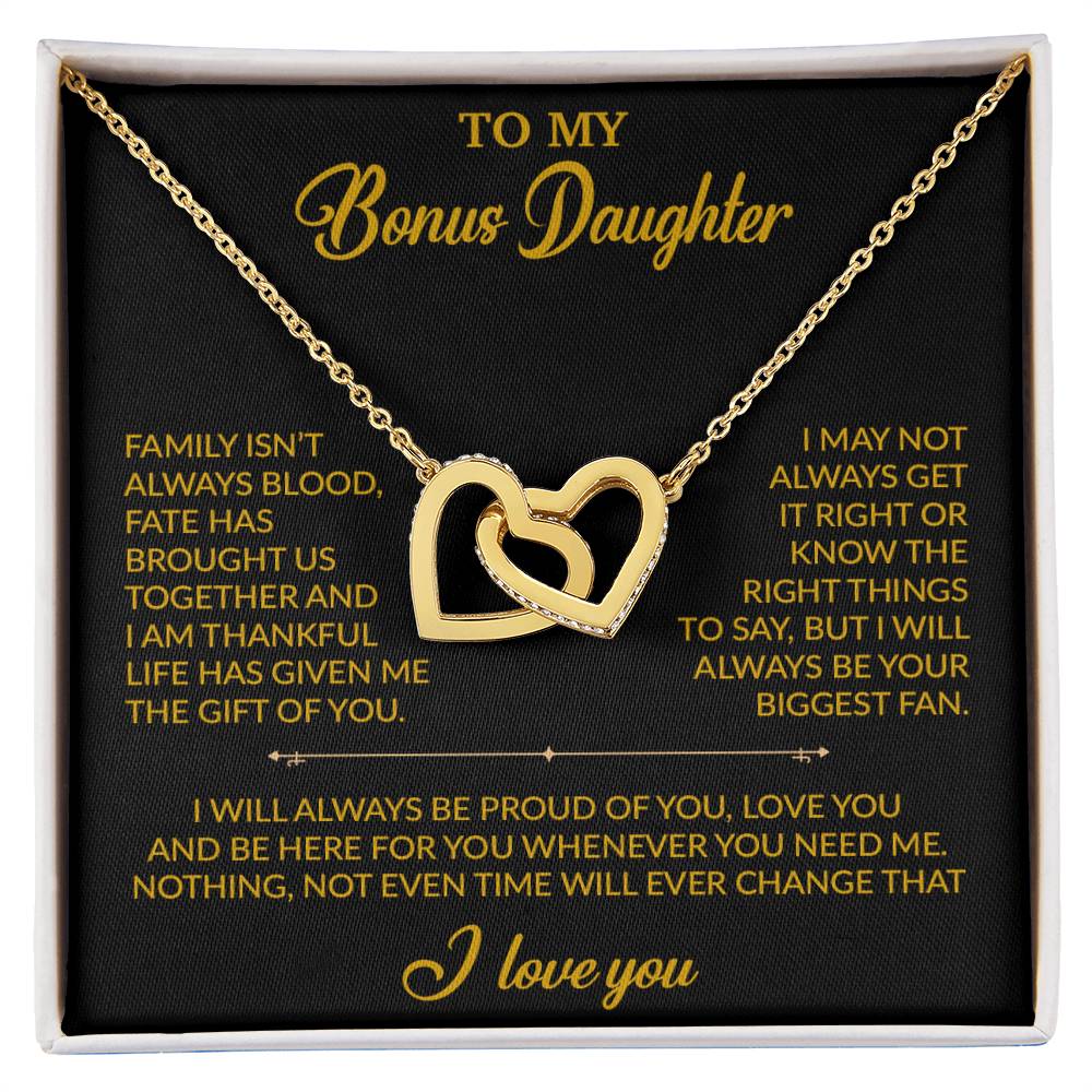 To My Bonus Daughter Necklace, Gift for Bonus Daughter, Step Daughter Birthday 20_2_Gold