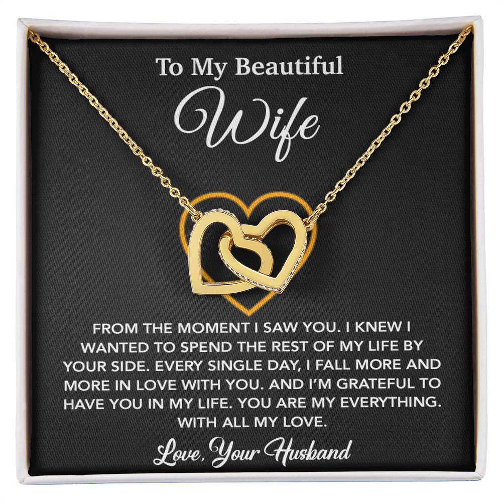 To My Wife Necklace, Gift For Wife, Anniversary Gift For Wife, Necklace For Wife 27_5_Black