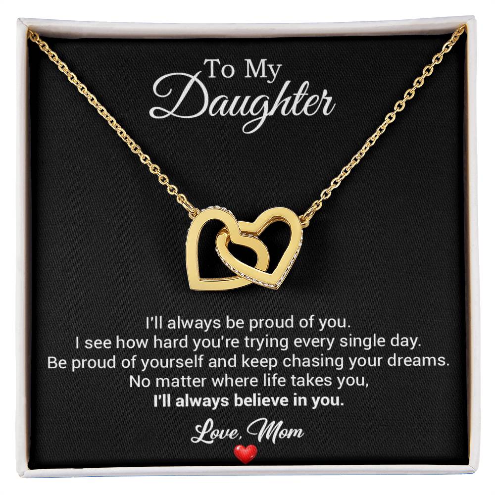 To My Daughter Necklace, Gift For Daughter From Dad, Daughter Father Necklace 2_8_Black