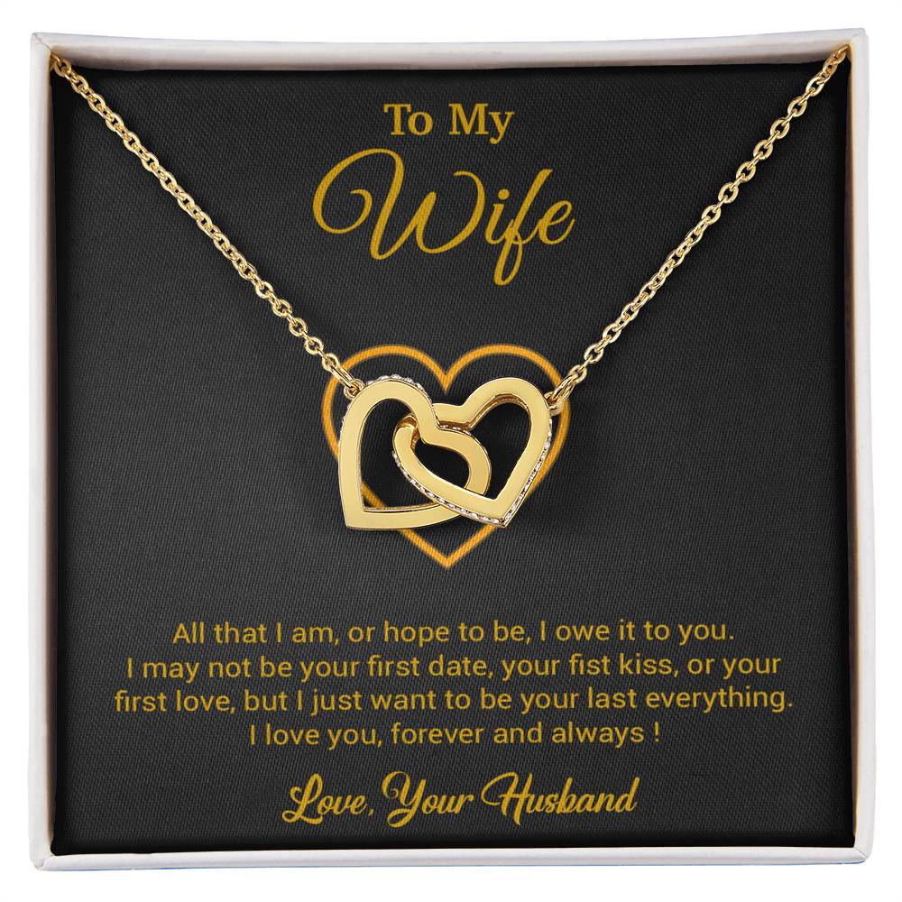 To My Wife Necklace, Gift For Wife, Anniversary Gift For Wife, Necklace For Wife 24_3_Gold