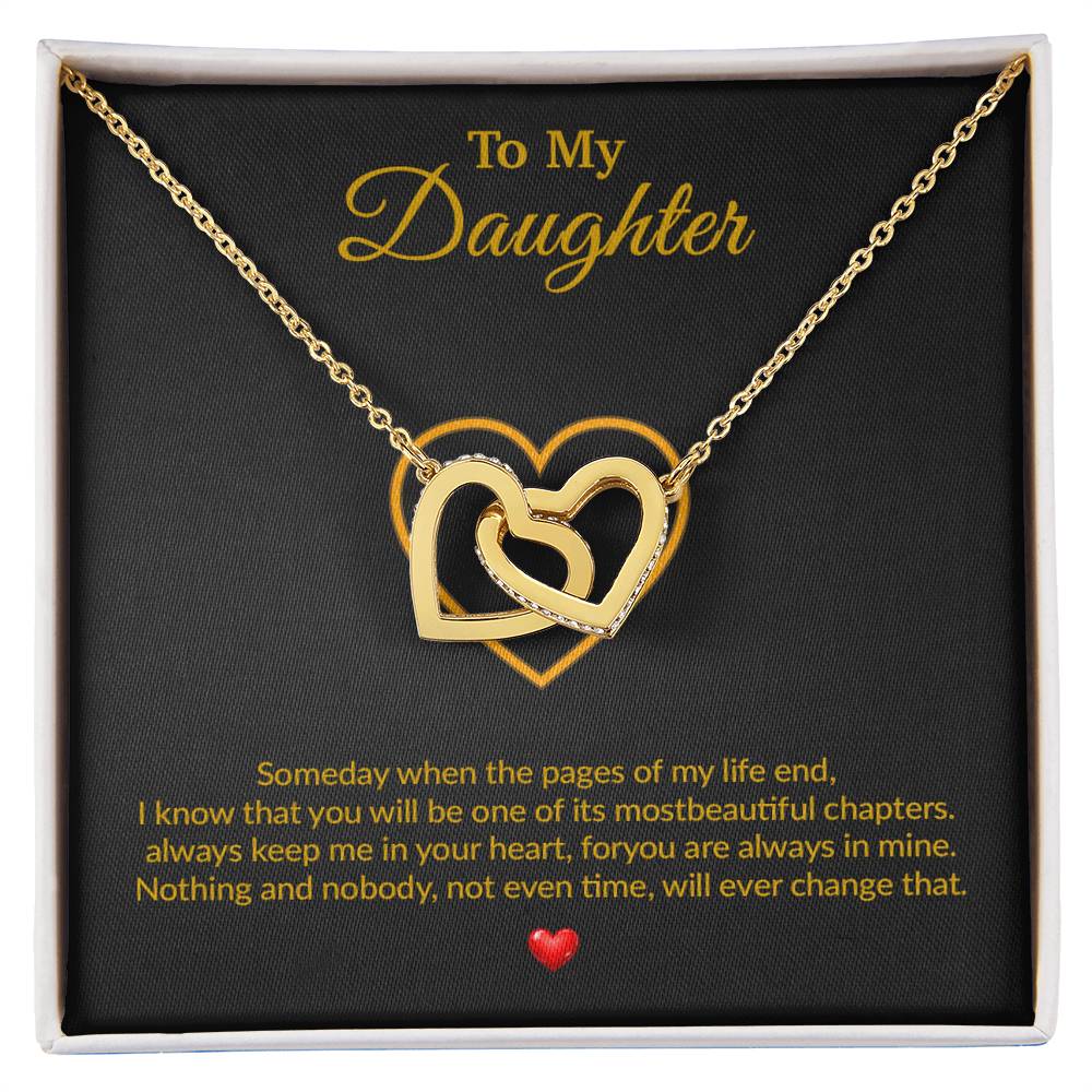 To My Daughter Necklace, Gift for Daughter from Dad, Father Daughter Necklace 14_8_Gold