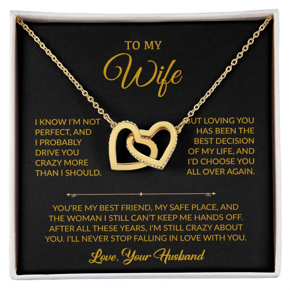 To My Wife Necklace, Gift For Wife, Anniversary Gift For Wife, Necklace For Wife 3_9_Gold