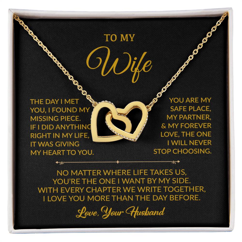 To My Wife Necklace, Gift For Wife, Anniversary Gift For Wife, Necklace For Wife 19_8_Gold