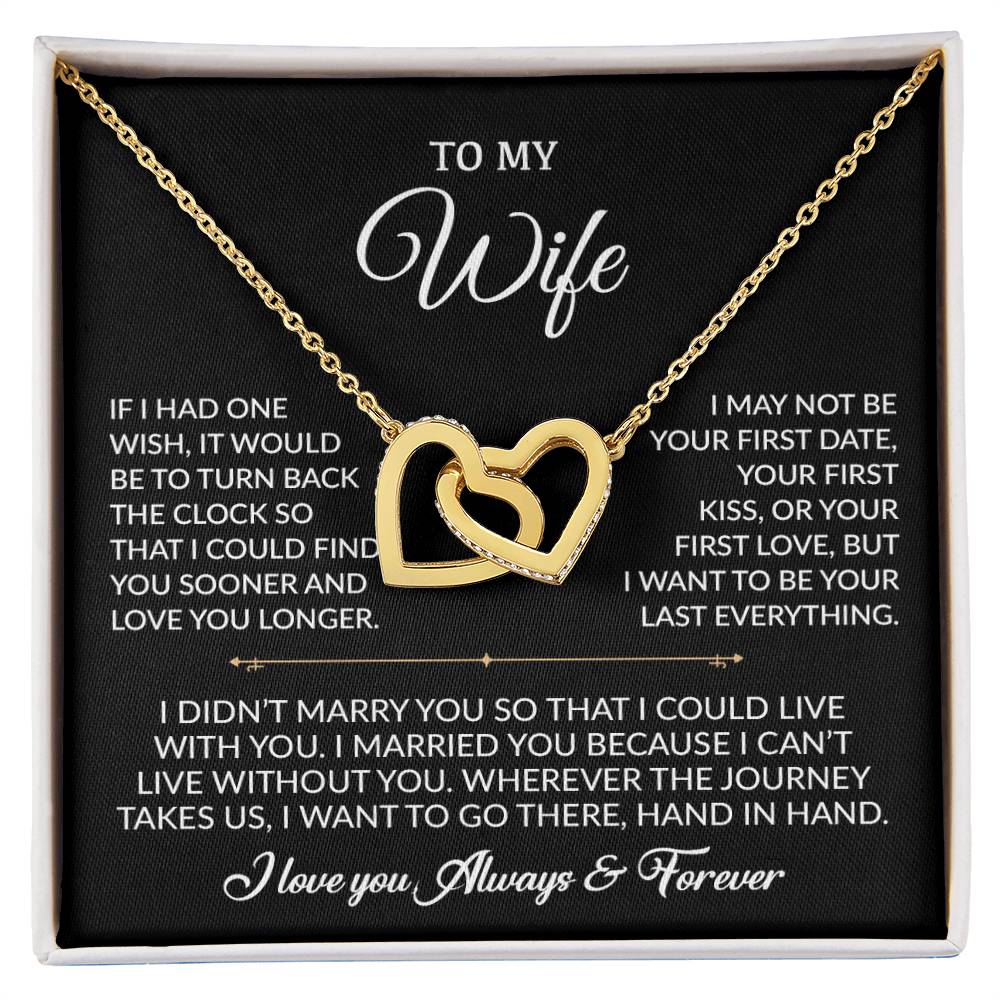 To My Wife Necklace, Gift For Wife, Anniversary Gift For Wife, Necklace For Wife 5_8_Black