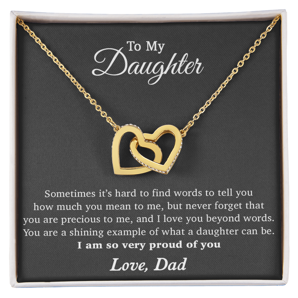 To My Daughter Necklace, Gift for Daughter from Dad, Birthday Gifts , Xmas Gift