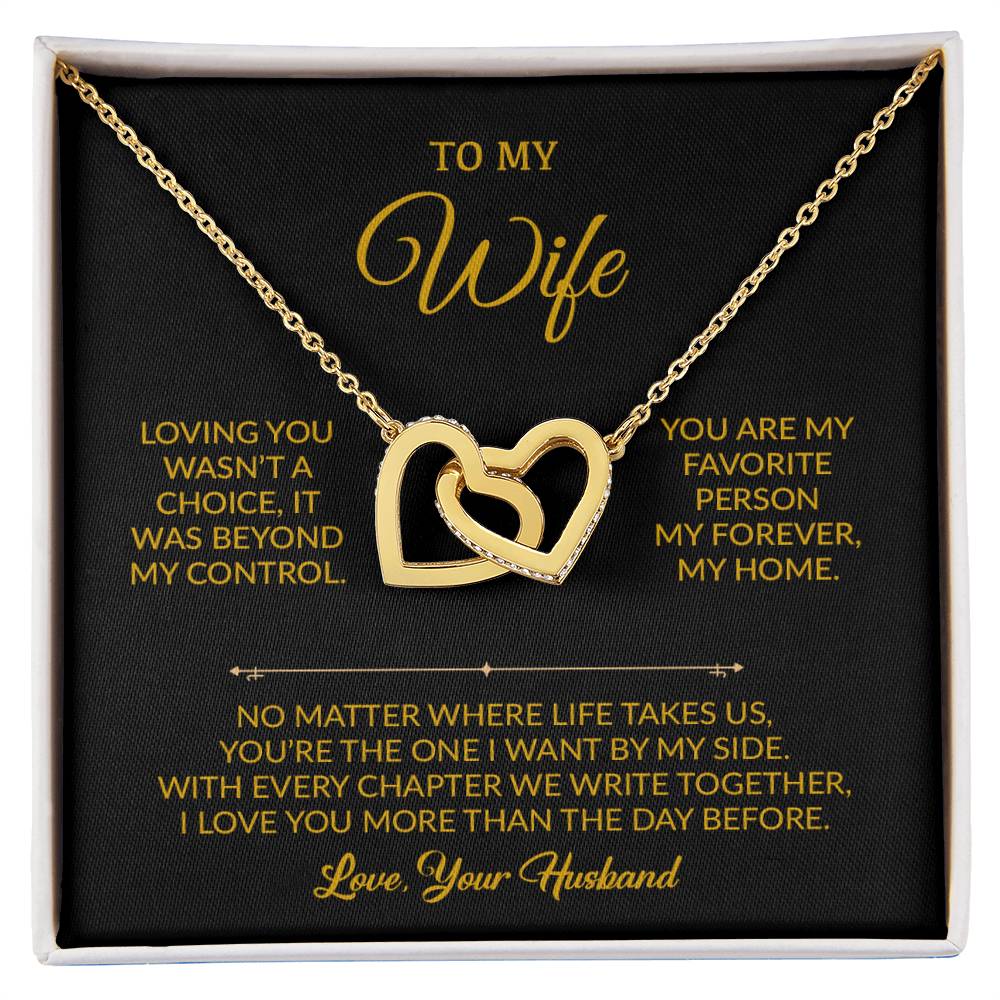 To My Wife Necklace, Gift For Wife, Anniversary Gift For Wife, Necklace For Wife 26_8_Gold