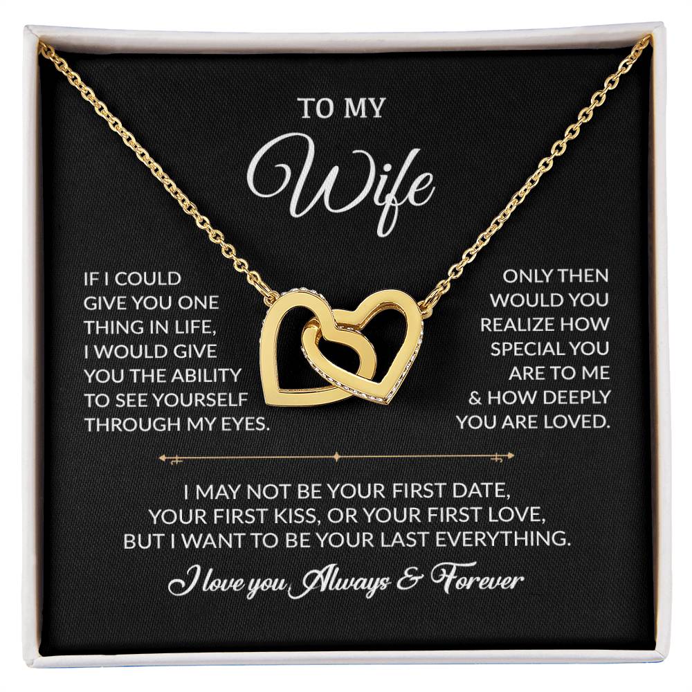 To My Wife Necklace, Gift For Wife, Anniversary Gift For Wife, Necklace For Wife 30_7_Black