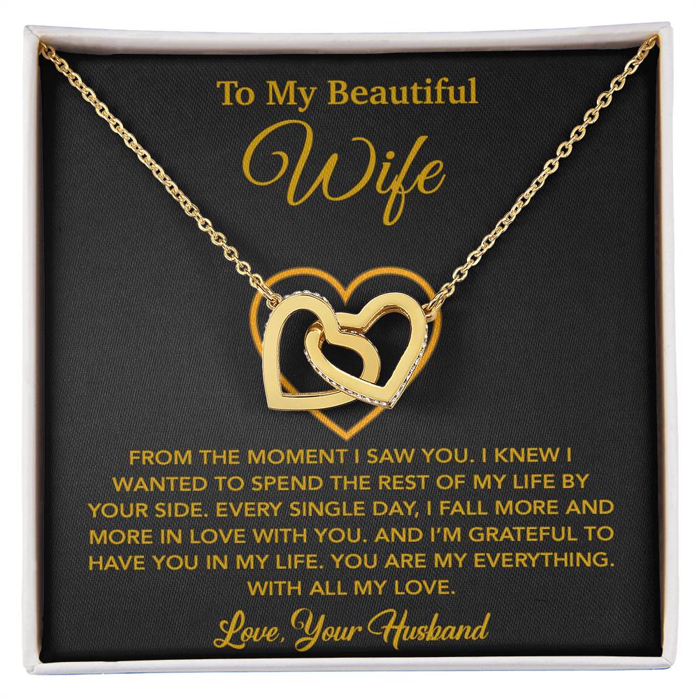 To My Wife Necklace, Gift For Wife, Anniversary Gift For Wife, Necklace For Wife 27_5_Gold