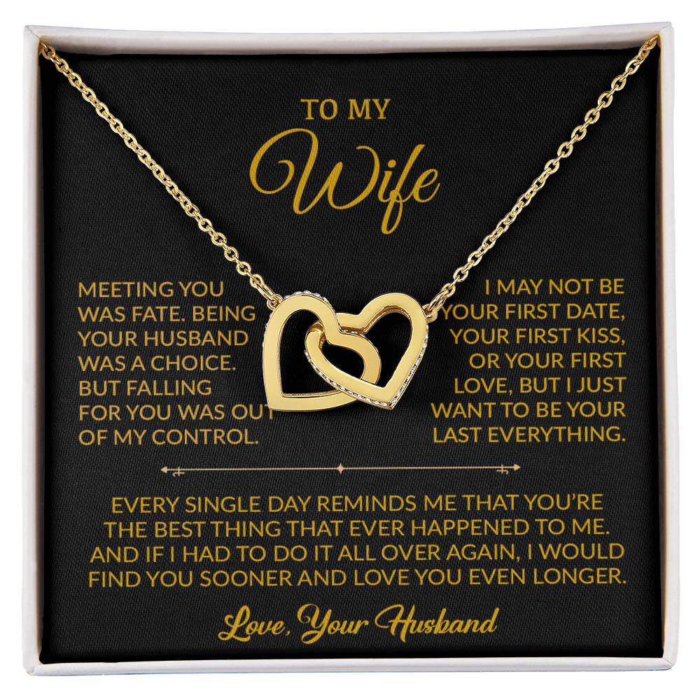 To My Wife Necklace, Gift For Wife, Anniversary Gift For Wife, Necklace For Wife 6_9_Gold