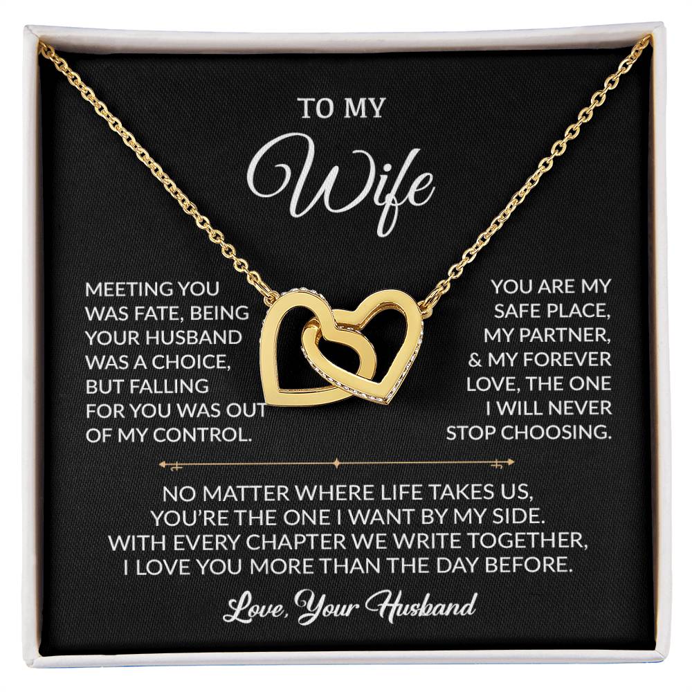To My Wife Necklace, Gift For Wife, Anniversary Gift For Wife, Necklace For Wife 17_8_Black
