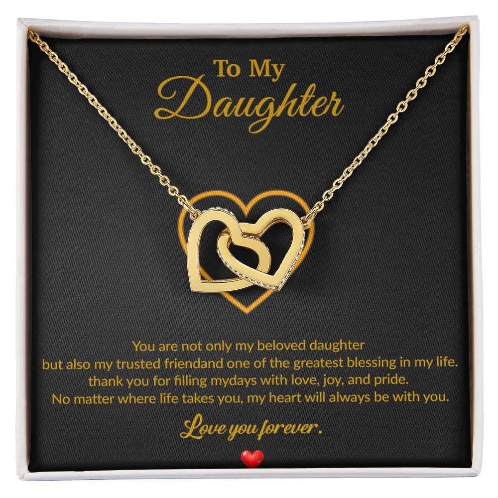 To My Daughter Necklace, Gift for Daughter from Dad, Father Daughter Necklace 13_8_Gold
