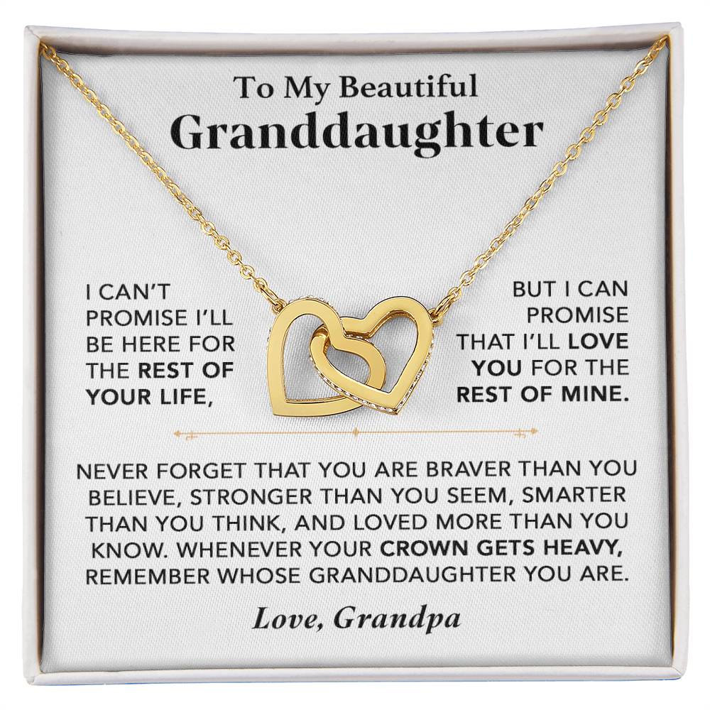 To My Granddaughter Necklace, Granddaughter Gift from Grandma, Gift from Grandpa 1_8
