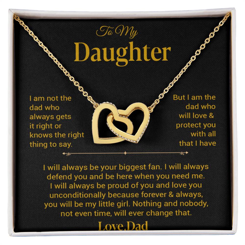 To My Daughter Necklace, Gift for Daughter from Dad, Father Daughter Necklace 21_11_Gold