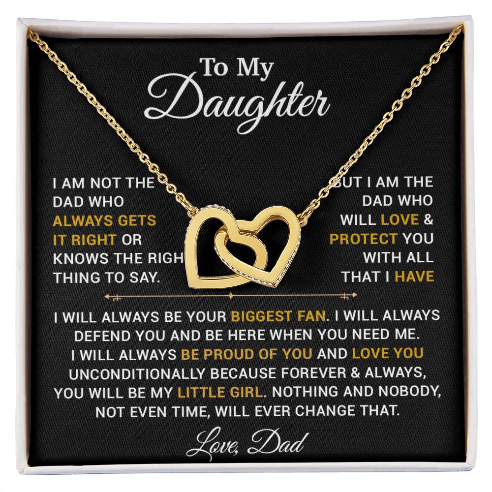 To My Daughter Necklace, Gift for Daughter from Dad, Father Daughter Necklace 4_4_Gold