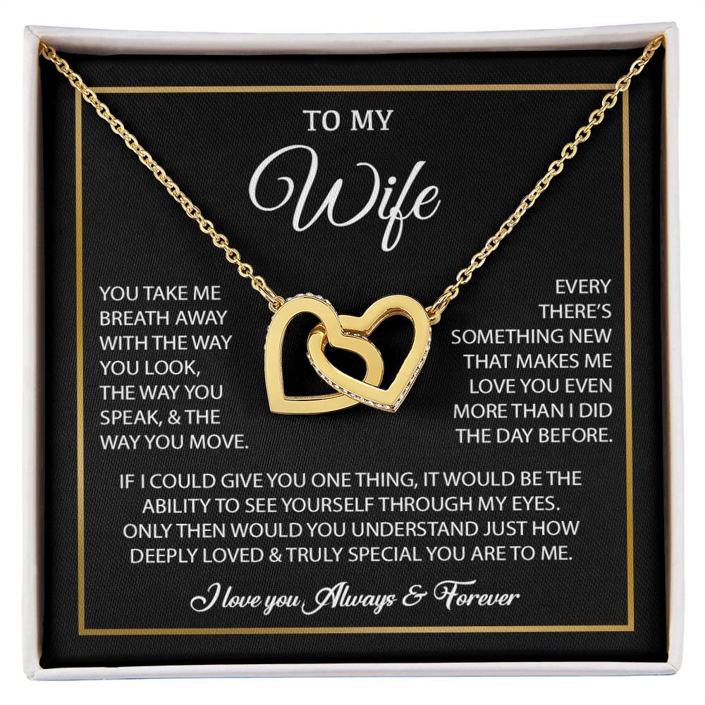 To My Wife Necklace, Gift For Wife, Anniversary Gift For Wife, Necklace For Wife 25_7_Black