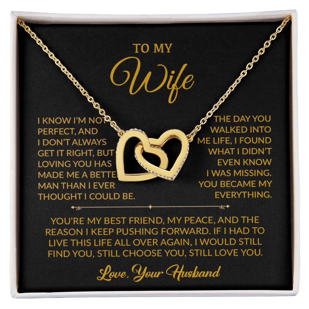 To My Wife Necklace, Gift For Wife, Anniversary Gift For Wife, Necklace For Wife 11_9_Gold