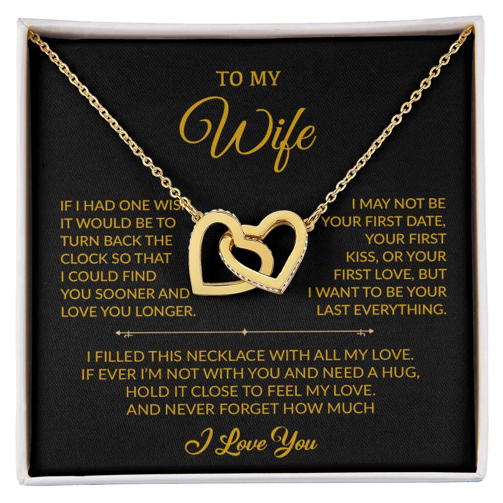 To My Wife Necklace, Gift For Wife, Anniversary Gift For Wife, Necklace For Wife 2_8_Gold