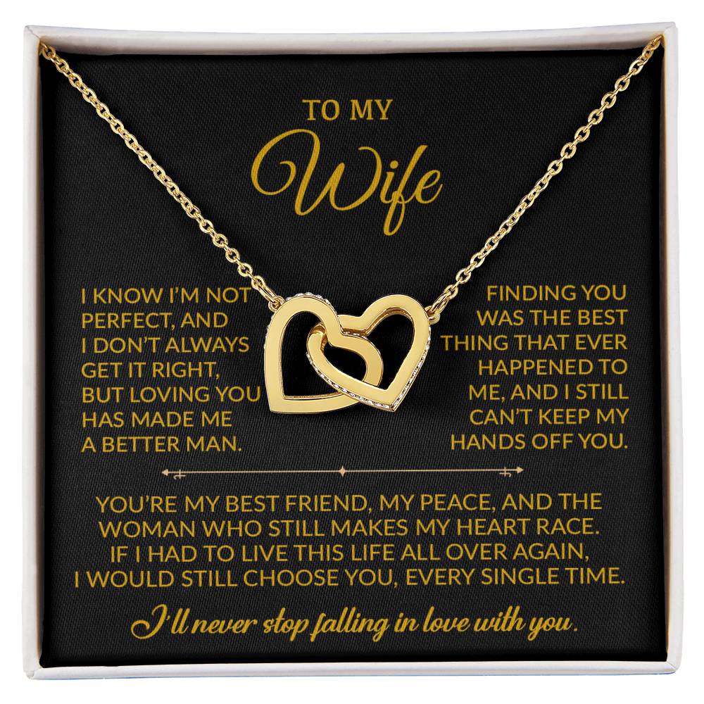 To My Wife Necklace, Gift For Wife, Anniversary Gift For Wife, Necklace For Wife 4_9_Gold