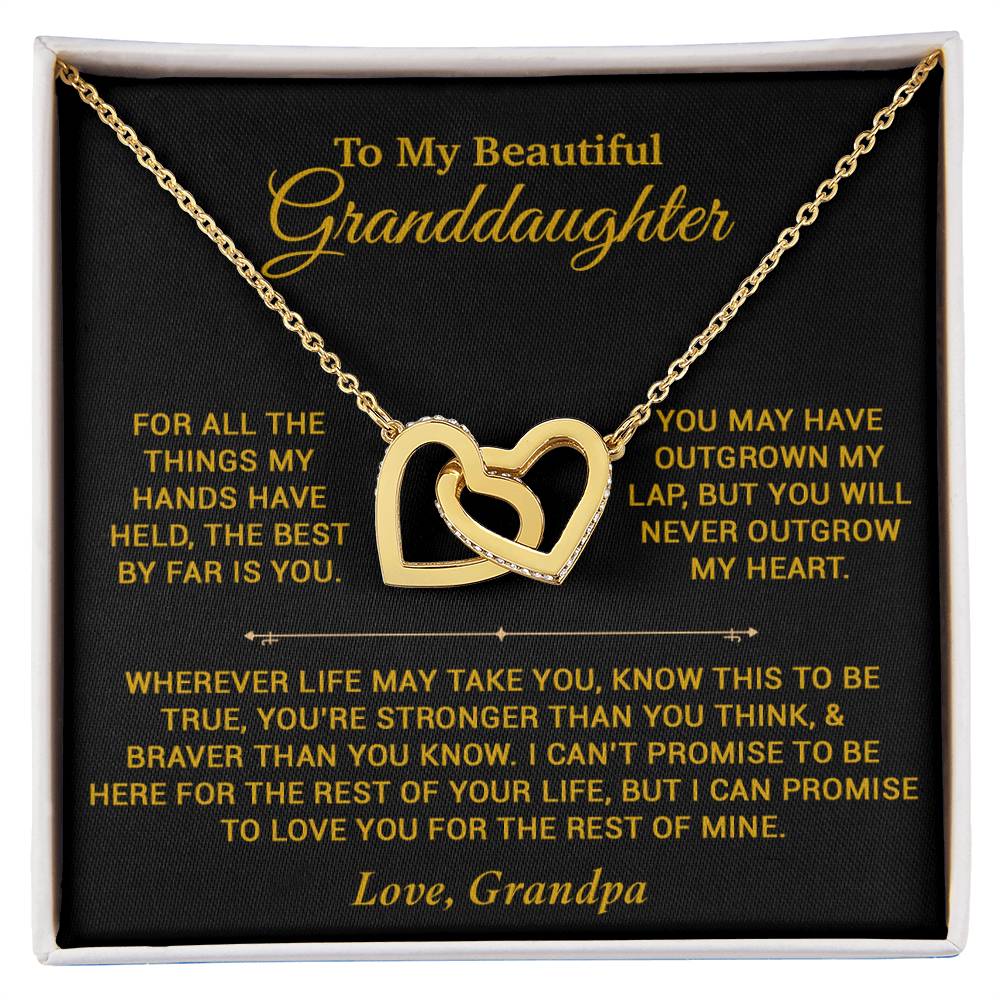 To My Granddaughter Necklace, Birthday Gift For Granddaughter, Birthday Gifts 8_6_Gold