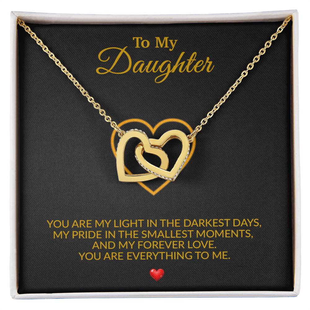 To My Daughter Necklace, Gift for Daughter from Dad, Father Daughter Necklace 16_8_Gold