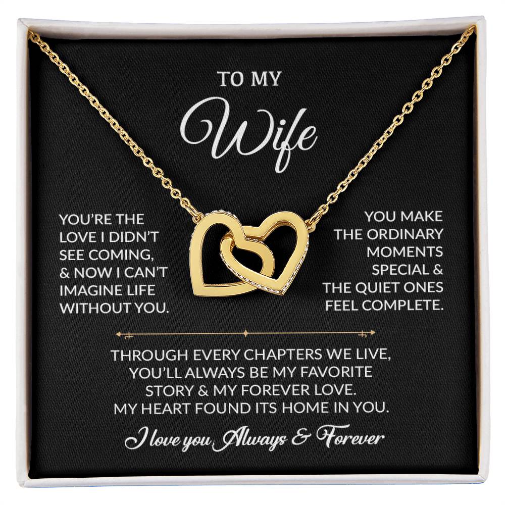 To My Wife Necklace, Gift For Wife, Anniversary Gift For Wife, Necklace For Wife 10_8_Black