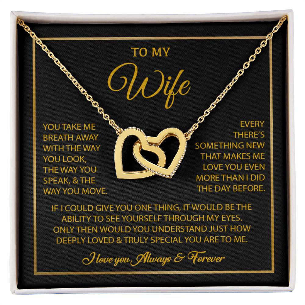 To My Wife Necklace, Gift For Wife, Anniversary Gift For Wife, Necklace For Wife 25_7_Gold