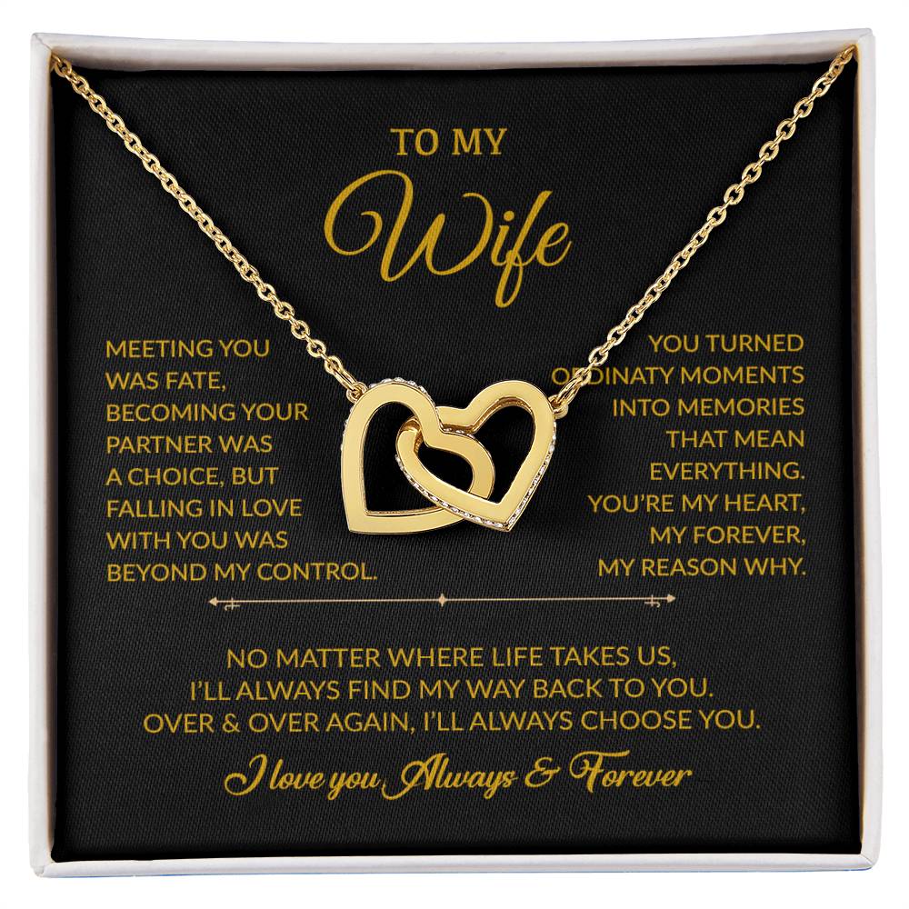 To My Wife Necklace, Gift For Wife, Anniversary Gift For Wife, Necklace For Wife 3_8_Gold