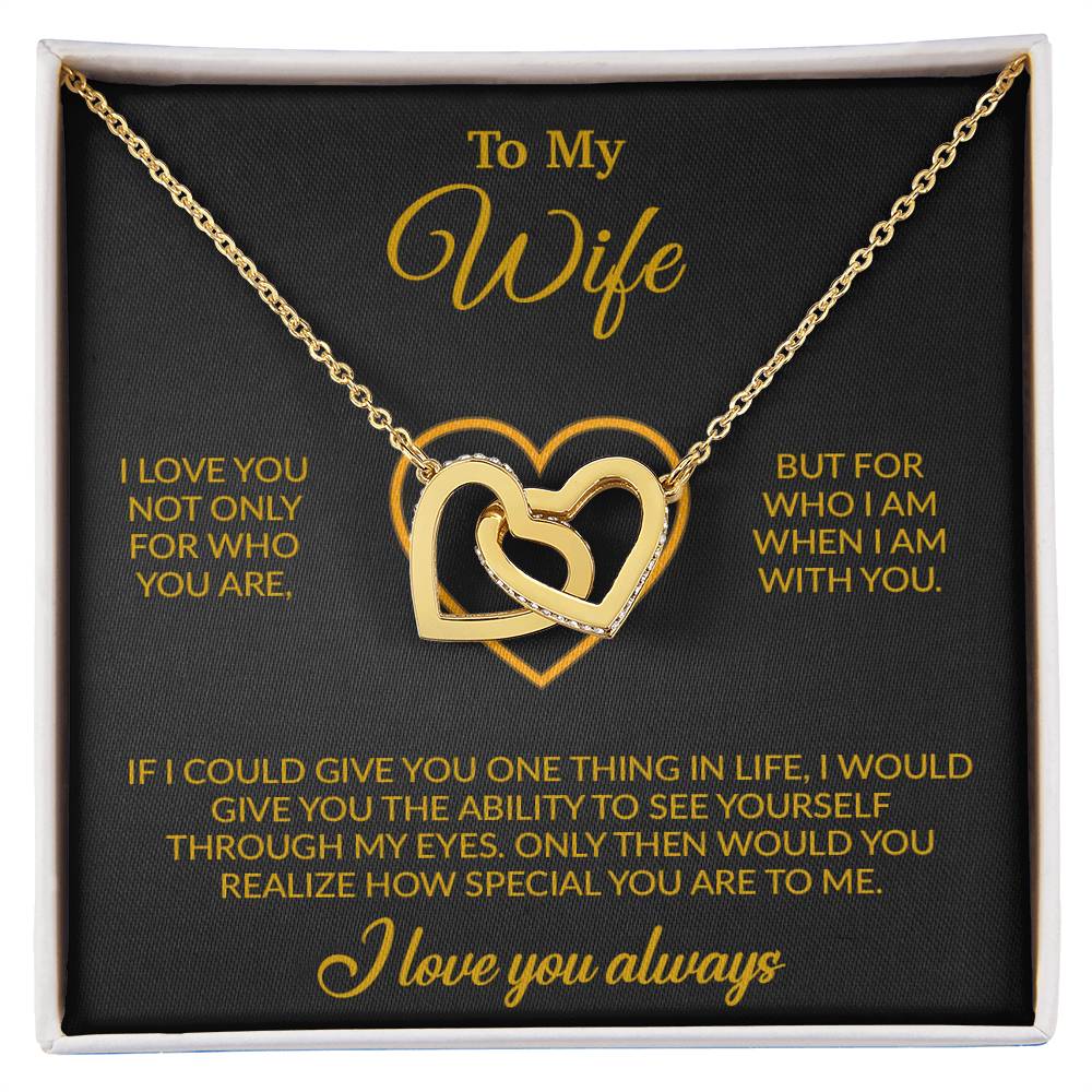 To My Wife Necklace, Gift For Wife, Anniversary Gift For Wife, Necklace For Wife 10_6_Gold
