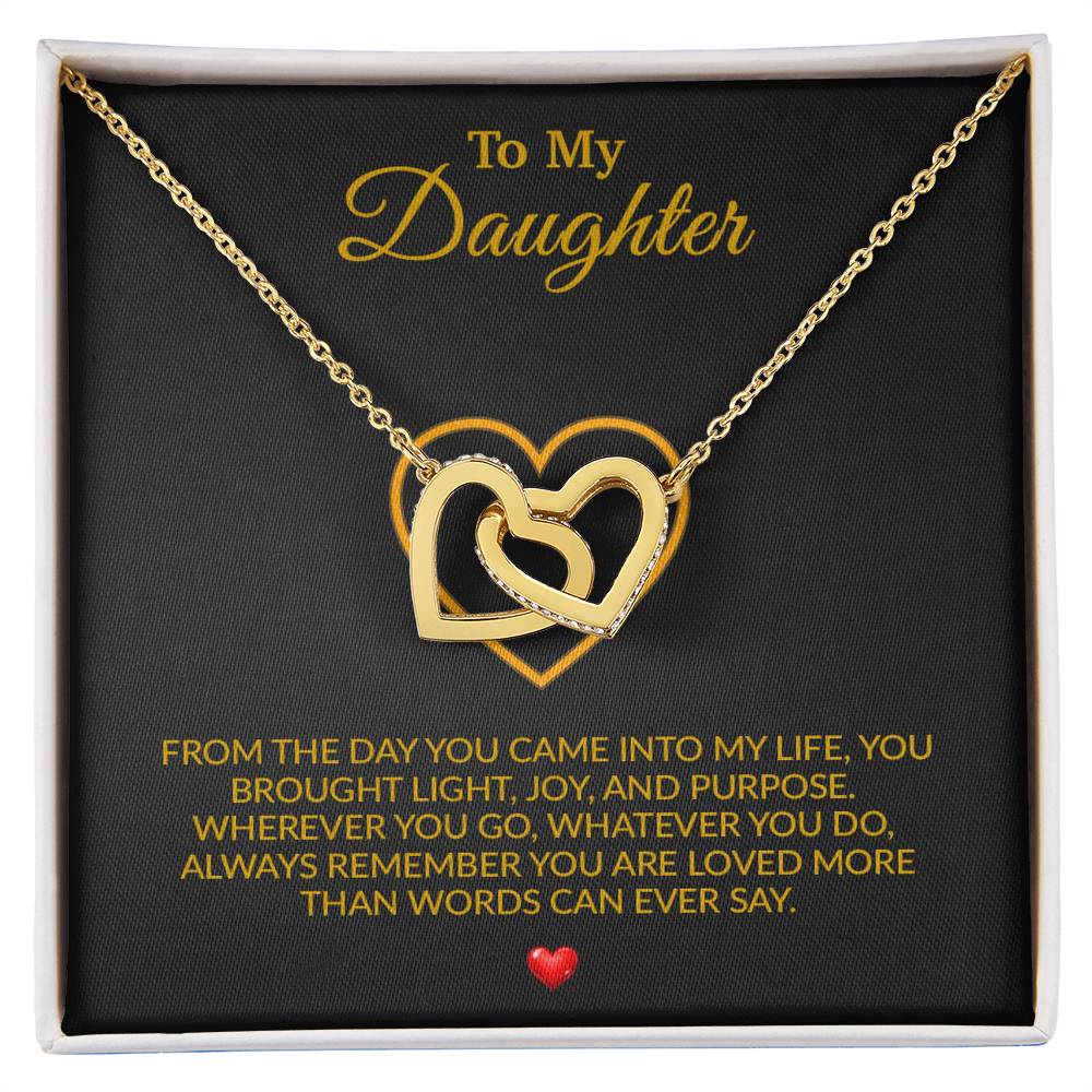 To My Daughter Necklace, Gift for Daughter from Dad, Father Daughter Necklace 15_8_Gold
