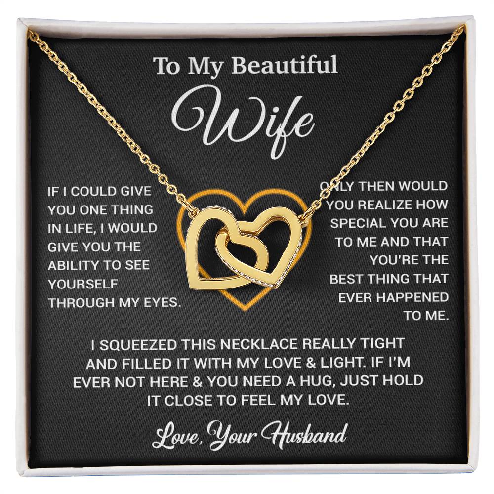 To My Wife Necklace, Gift For Wife, Anniversary Gift For Wife, Necklace For Wife 26_5_Black