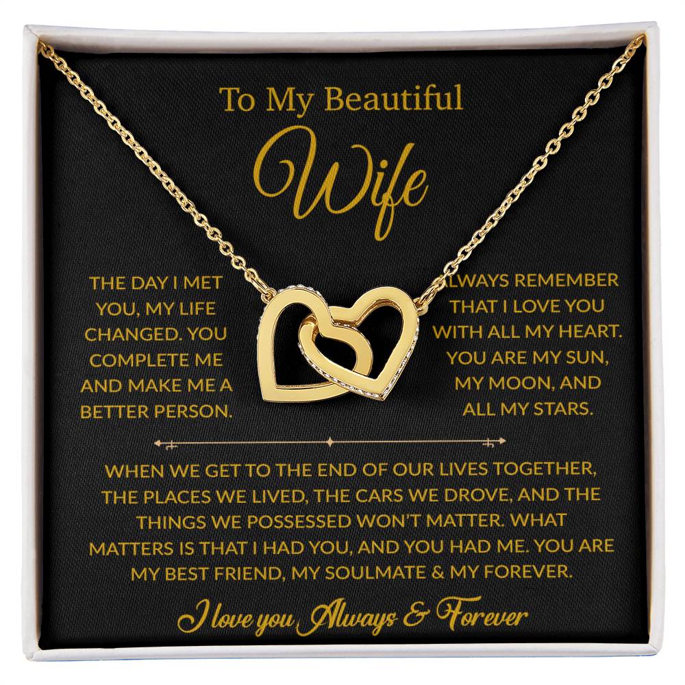 To My Wife Necklace, Gift For Wife, Anniversary Gift For Wife, Necklace For Wife 26_6_Gold