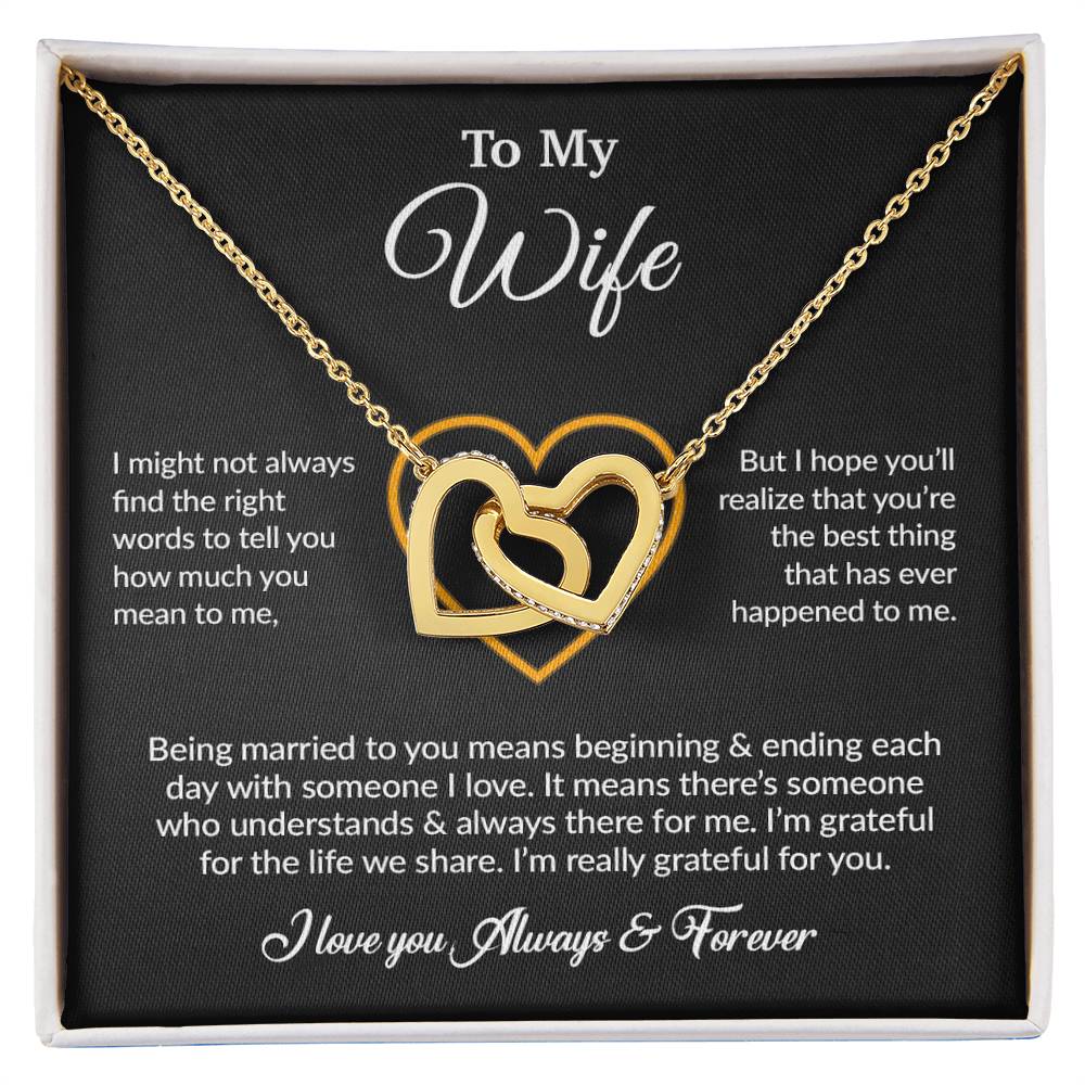 To My Wife Necklace, Gift For Wife, Anniversary Gift For Wife, Necklace For Wife 15_6_Black