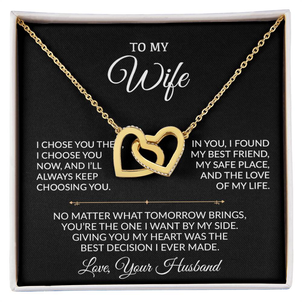 To My Wife Necklace, Gift For Wife, Anniversary Gift For Wife, Necklace For Wife 27_8_Black
