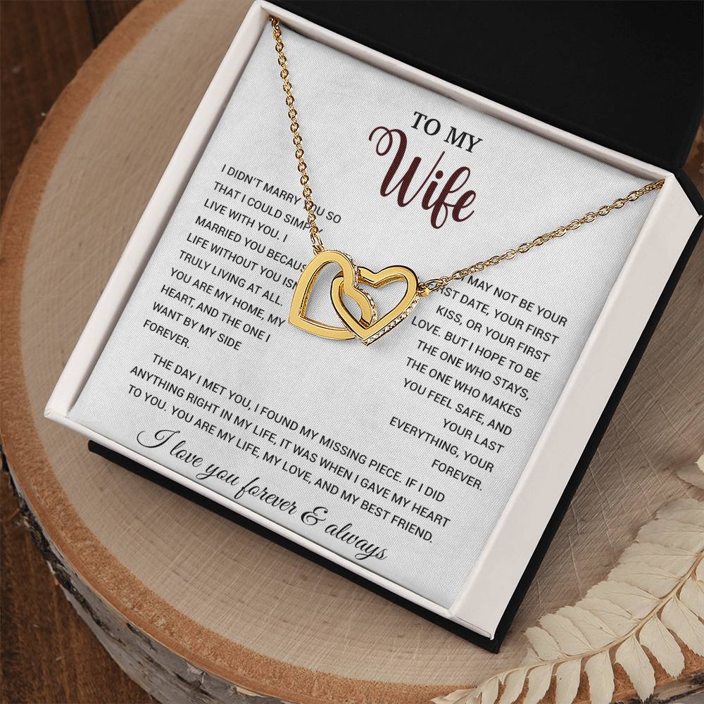 To My Wife Necklace, Gift For Wife, Anniversary Gift For Wife, Necklace For Wife 21_9_White