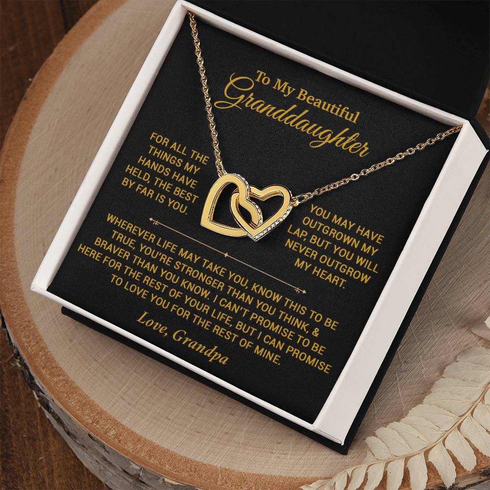 To My Granddaughter Necklace, Birthday Gift For Granddaughter, Birthday Gifts 8_6_Gold