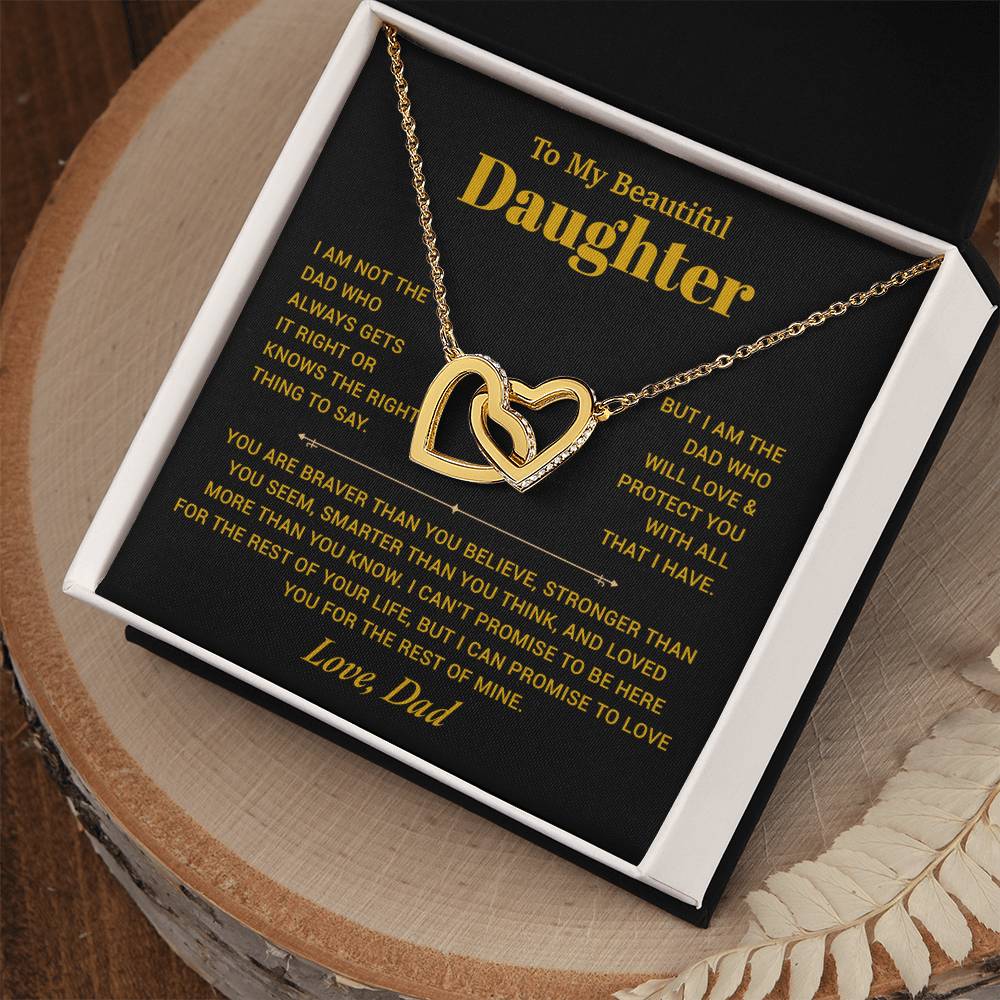 To My Daughter Necklace, Gift for Daughter from Dad, Father Daughter Necklace 21_10_Gold