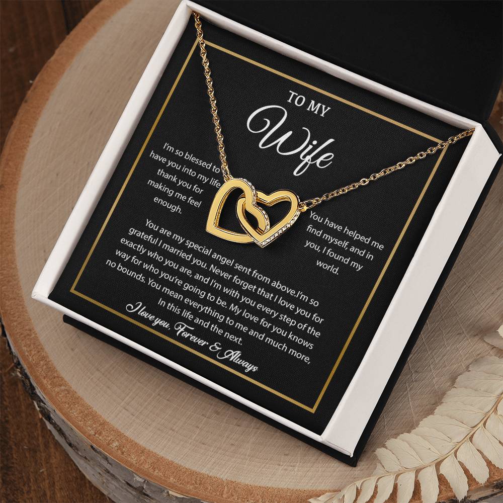 To My Wife Necklace, Gift For Wife, Anniversary Gift For Wife, Necklace For Wife 21_7_Black