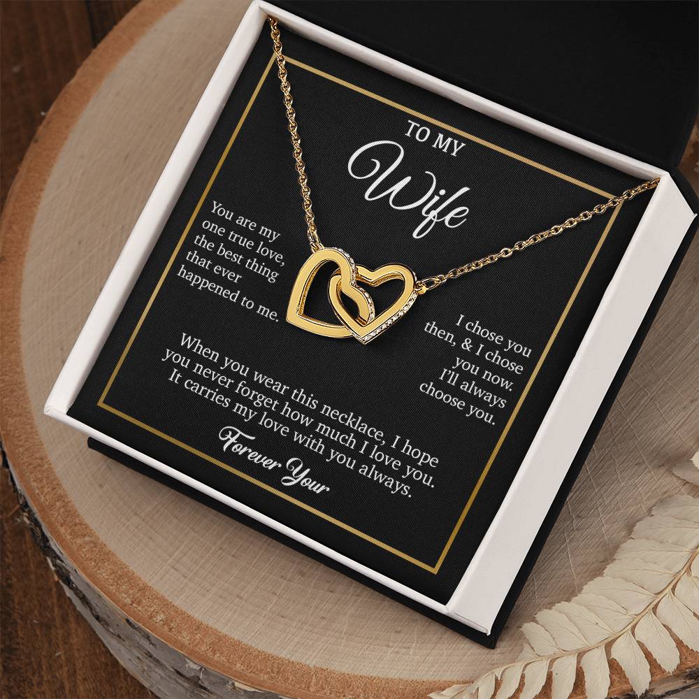 To My Wife Necklace, Gift For Wife, Anniversary Gift For Wife, Necklace For Wife 14_8_Black