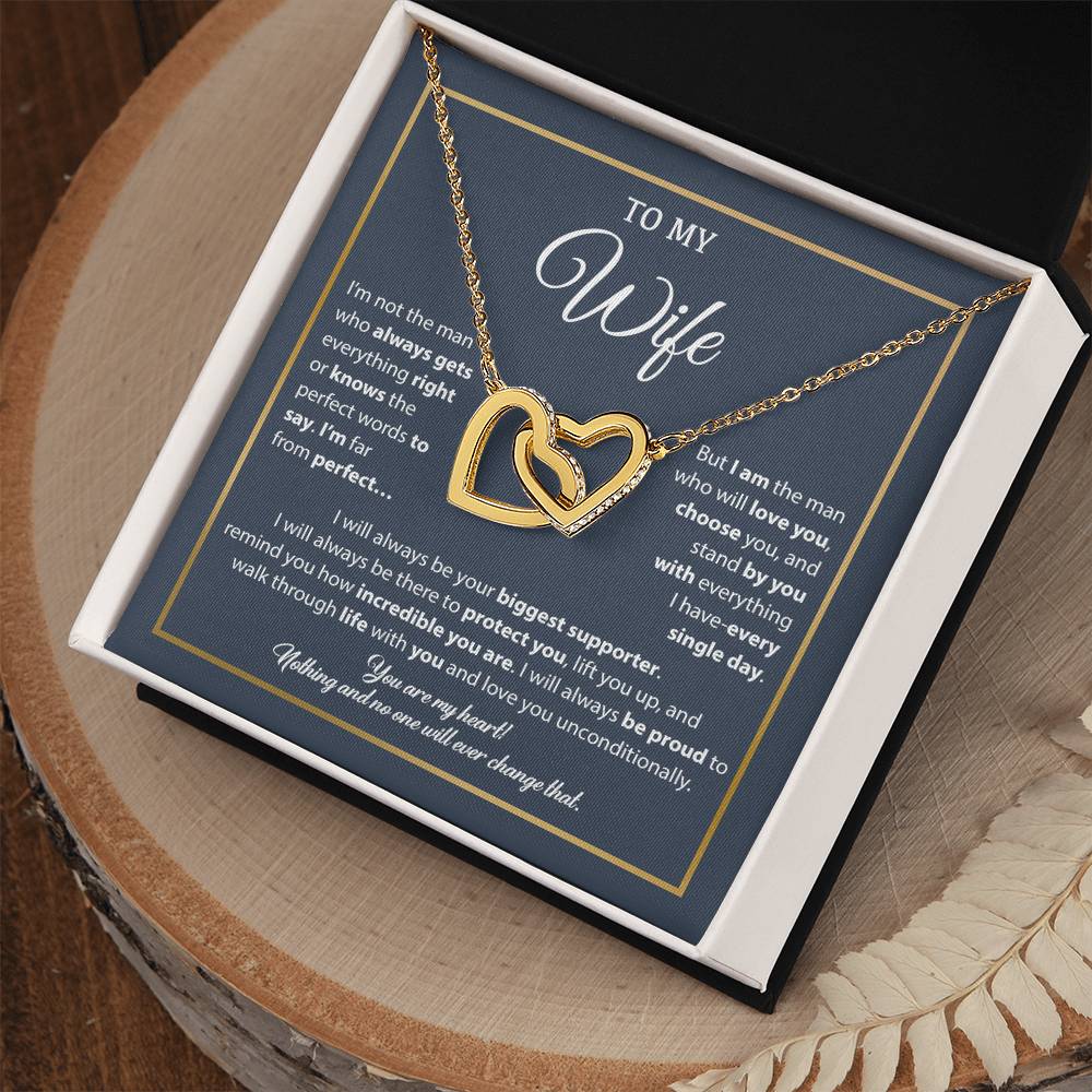 To My Wife Necklace, Gift For Wife, Anniversary Gift For Wife, Necklace For Wife 5_1_Blue_White