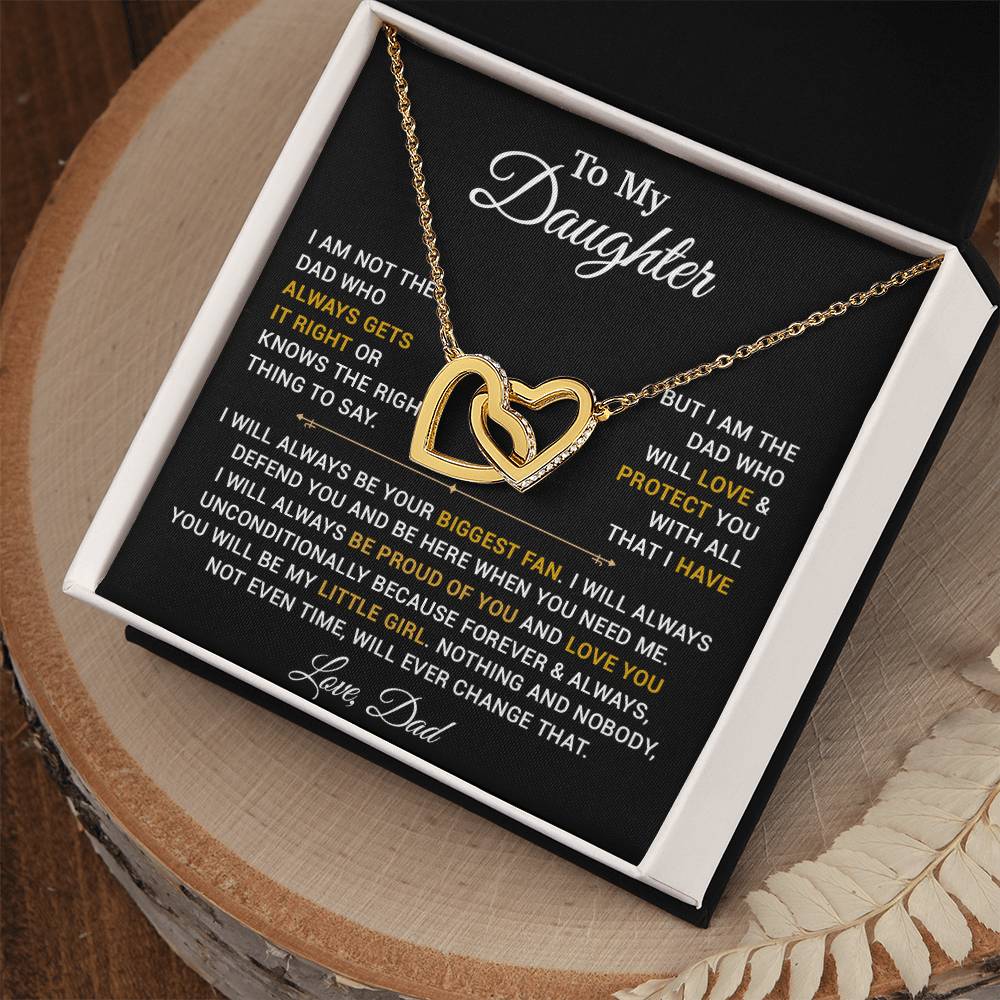 To My Daughter Necklace, Gift for Daughter from Dad, Father Daughter Necklace 4_4_Gold